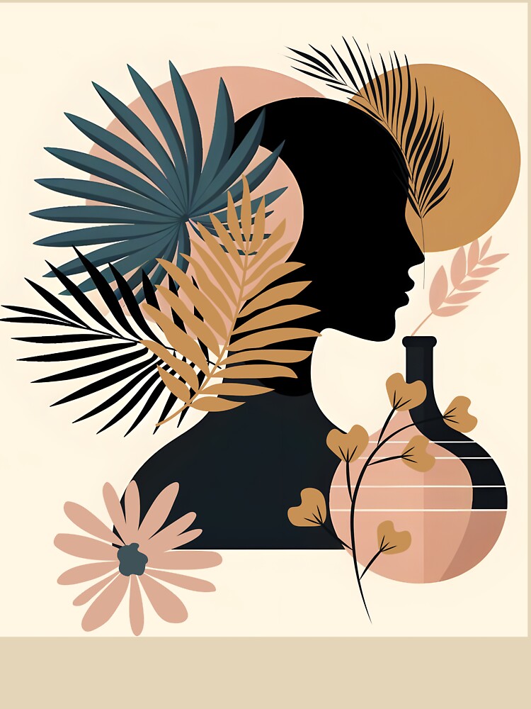Boho Aesthetic Boho Plant Geometric by MarcelooArt