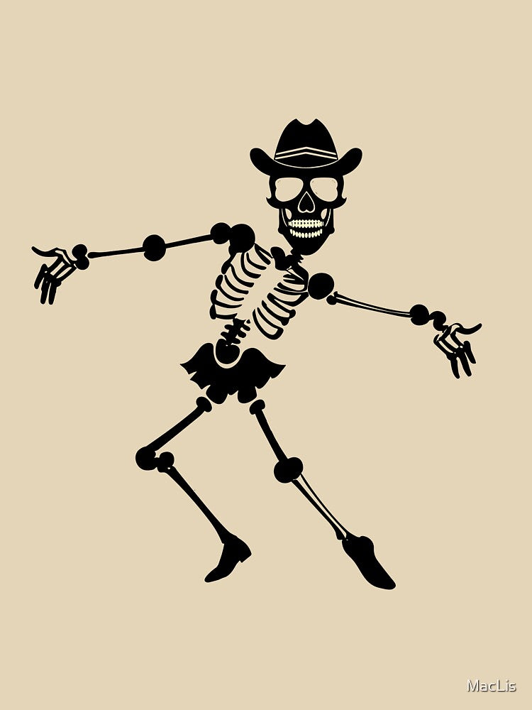 dancing black skeleton by MacLis