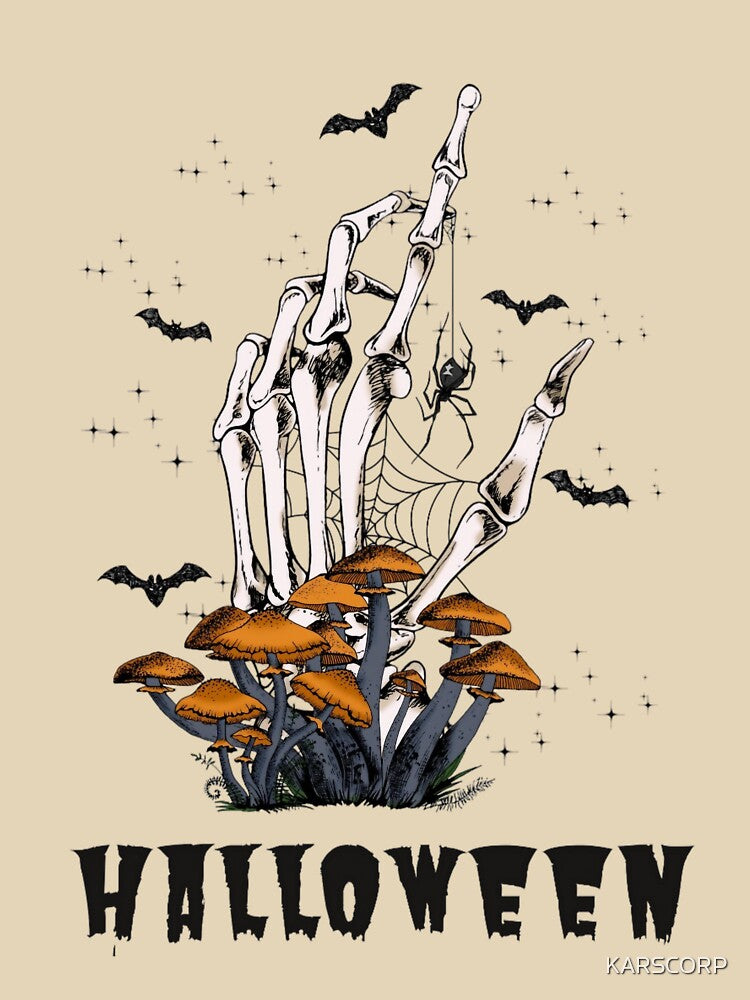 Skeleton Hand Halloween Graphic T-Shirt by KARSCORP