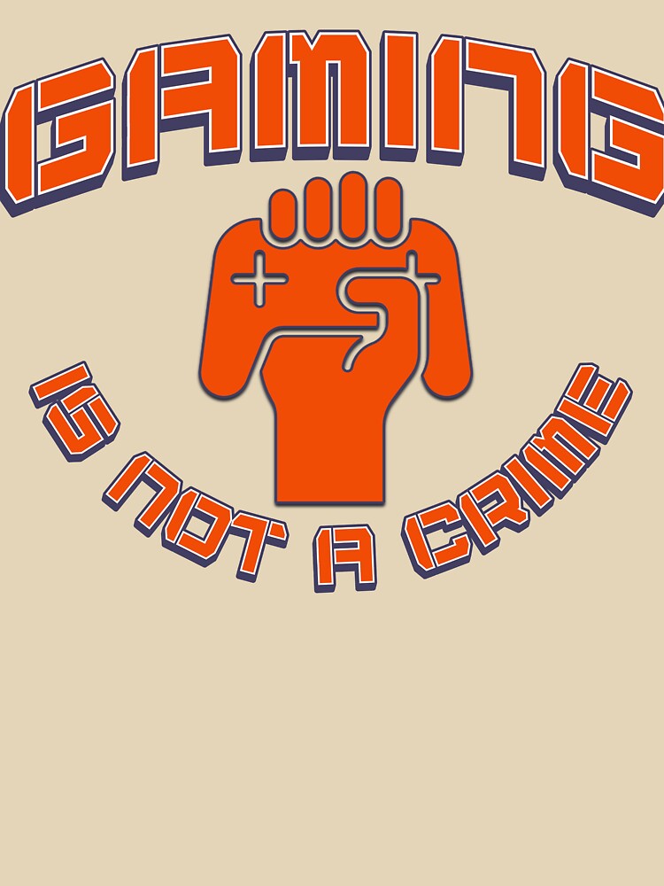 Gaming Is Not A Crime - Retro Controller Power Fist Gamer Design by Abaseen