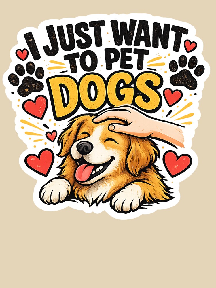 Cute Dog Lover Sticker Funny Pet Dogs Quote Design by InjeyArt