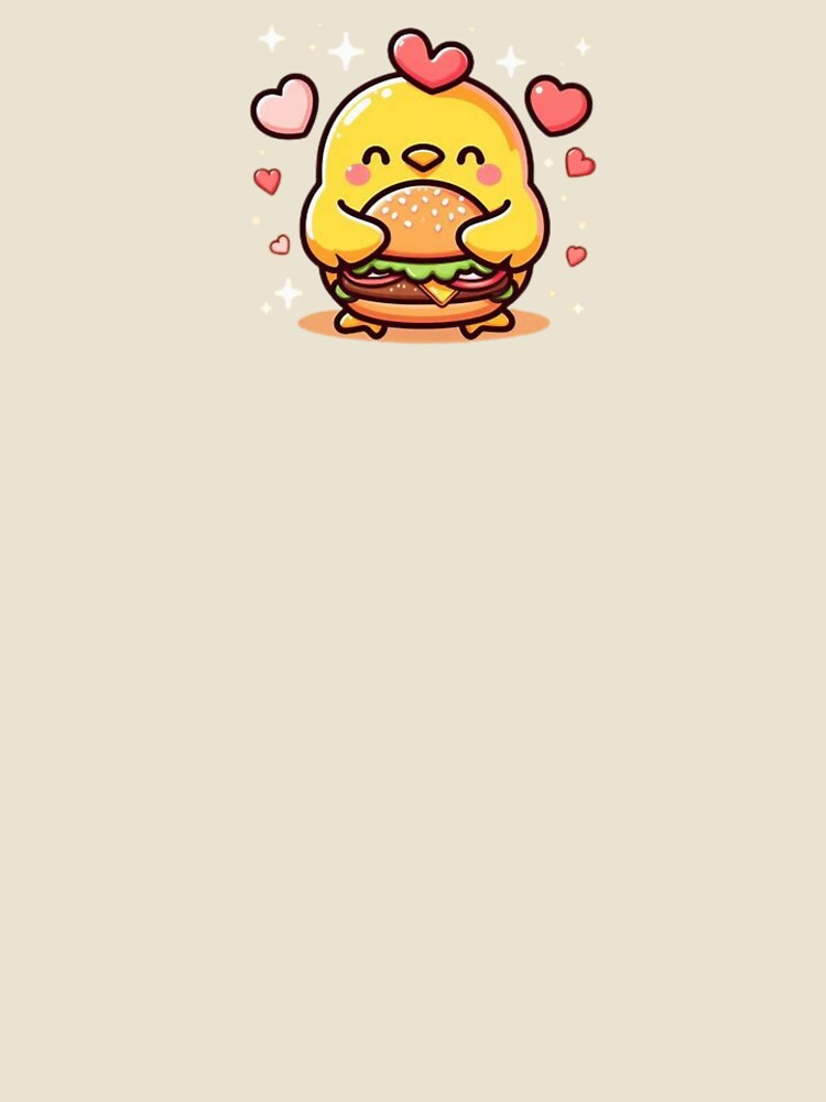 chicken eating burger by Eternalski