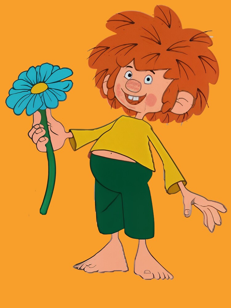 Pumuckl gives a beautiful blue flower by DieViolettHund