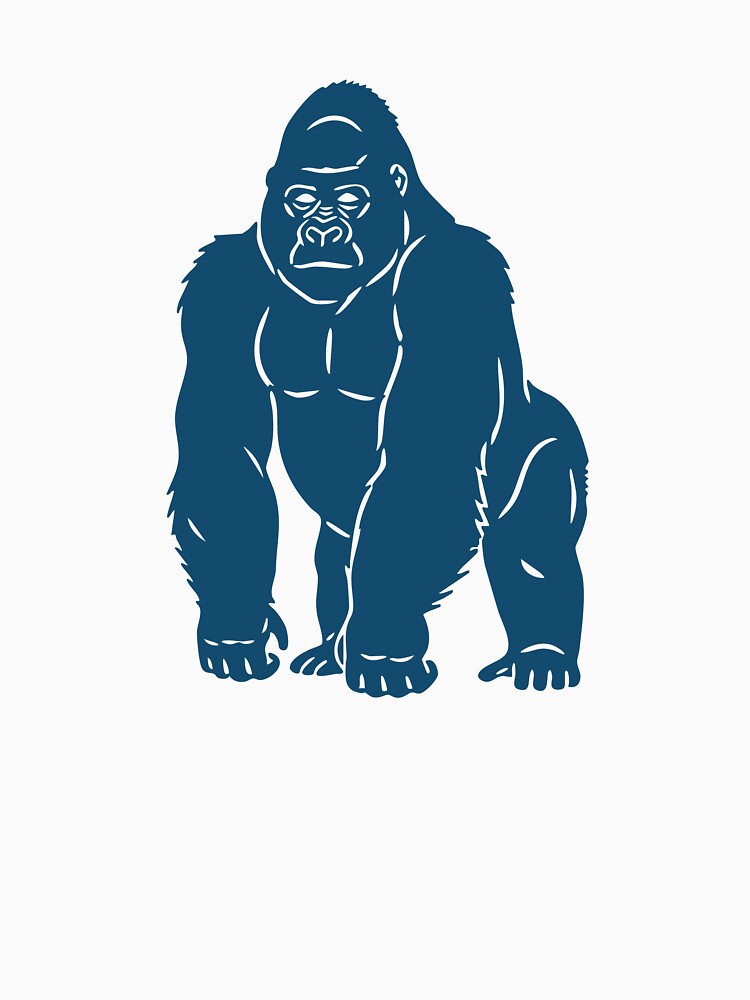 Bold Statement: Striking Indigo Gorilla - Bold Graphic by j-touch-bold