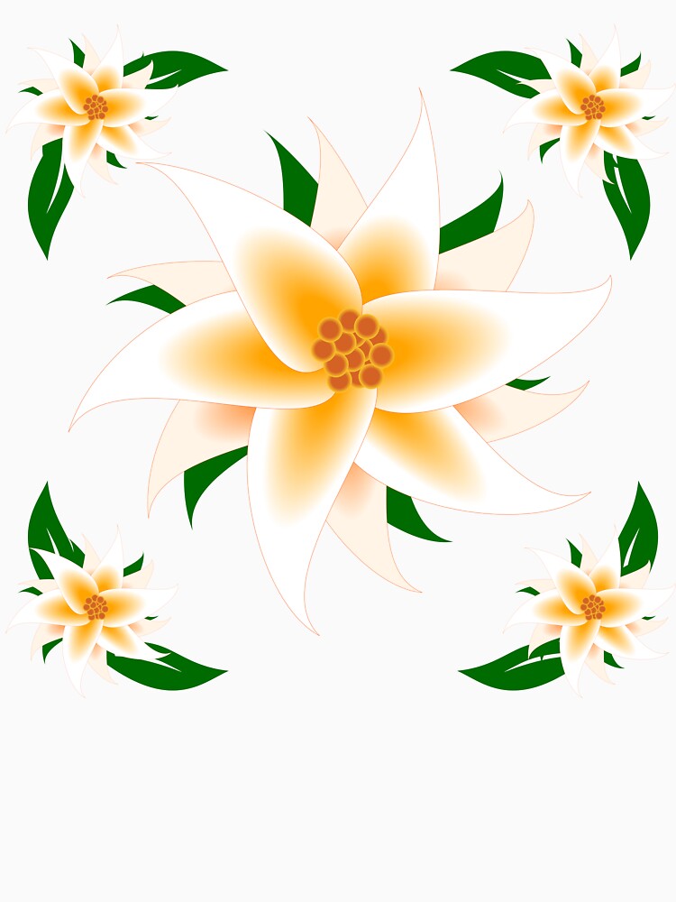 Orange and White Flower Frame by Risa-C