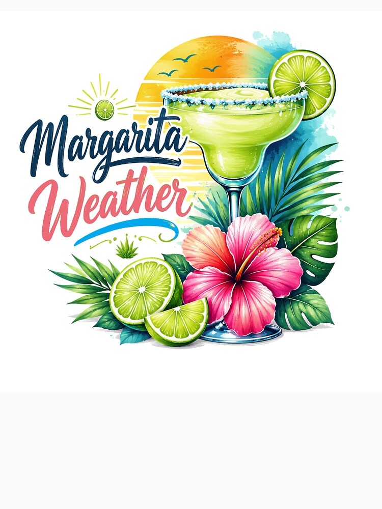 Margarita Weather Tropical Cocktail Party Art by ChelsyeTye