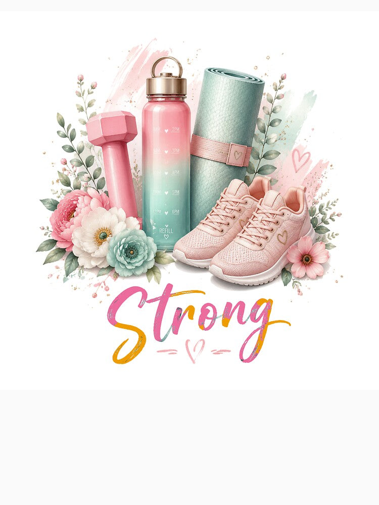 Soft Girl Fitness Motivation Strong Quote Design by ChelsyeTye