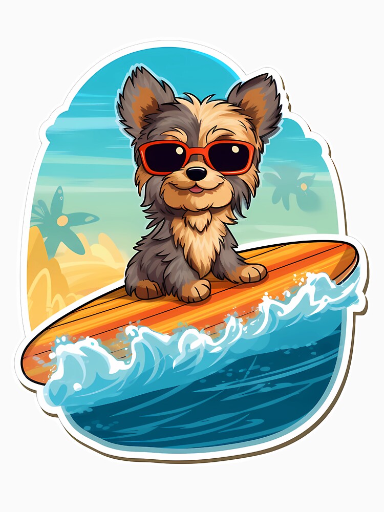 Yorkshire Terrier Surfing by Jdelgado813