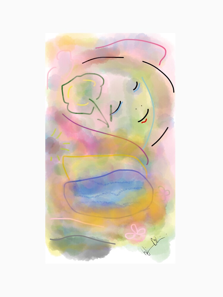 Girl in the sky - Soft Painting 012 by Hjortur