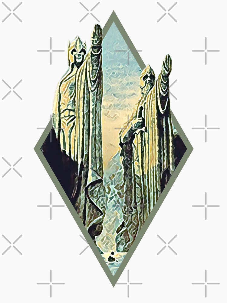 Kings by the River - Digital Art - Diamond Frame - White - Fantasy by Fenay Designs