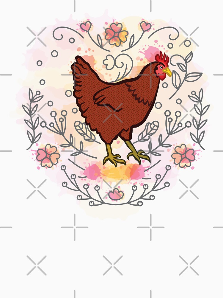 wildflower chicken, Farmer Gift by storefoxmix