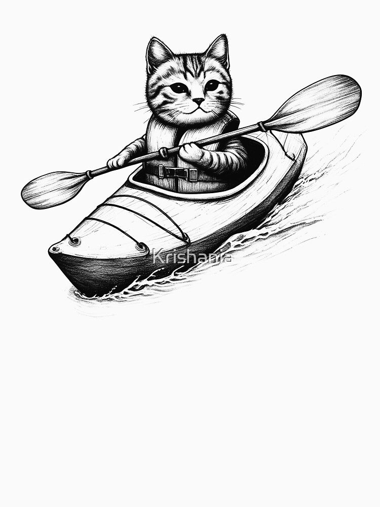 Cat Go Kayaking by Kimberley King Art King Art