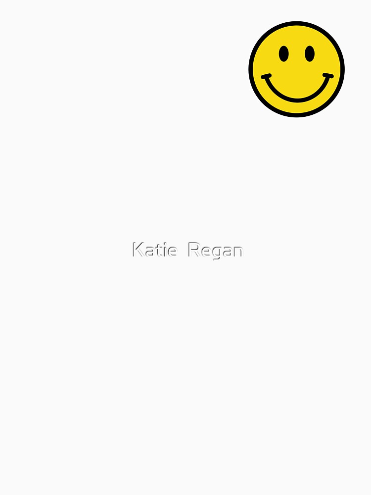 Happy Smile Face Classic Yellow Sticker by Katie Regan