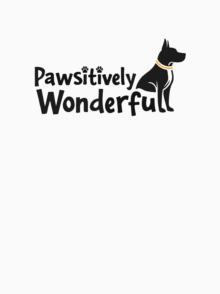 Pawsitively Wonderful Dog Lover Design | Cute Dog Quote Gift by PrintAura15