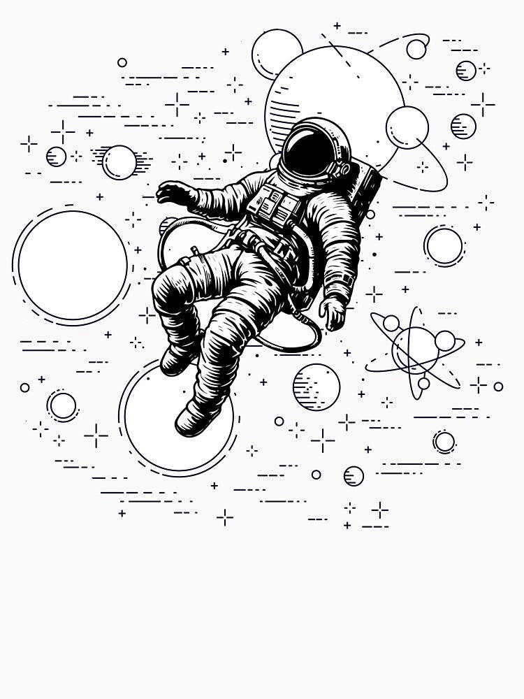 Black and White Astronaut by Trendy-Exe