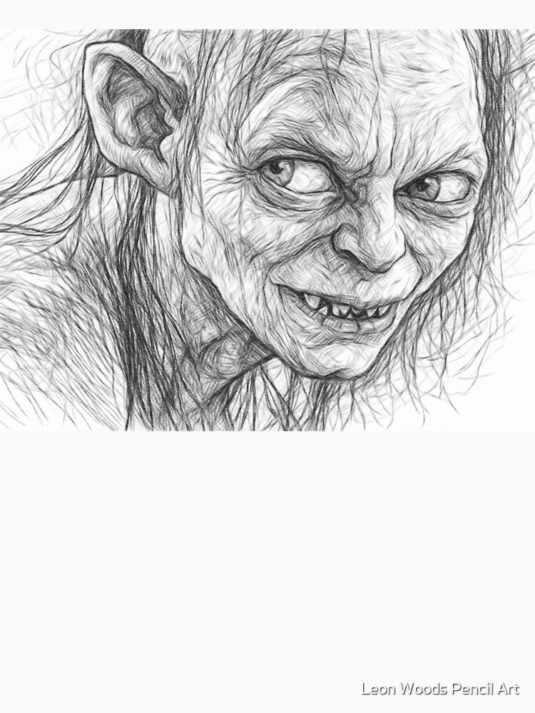 Black and White Fantasy Character Pencil Sketch | Dark Fantasy Portrait Art | Hand Drawn Fictional Hero Illustration by Leon Woods Pencil Art