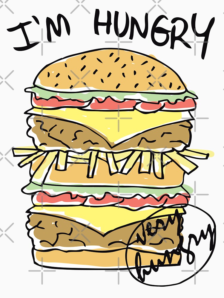 Very Hungry Burger Lover – Funny “I’m Hungry Very Hungry” Foodie Graphic Design by artworkathome