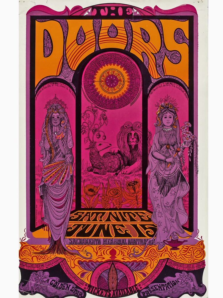 Vintage retro 1968 psychedelic concert poster by colliophoto