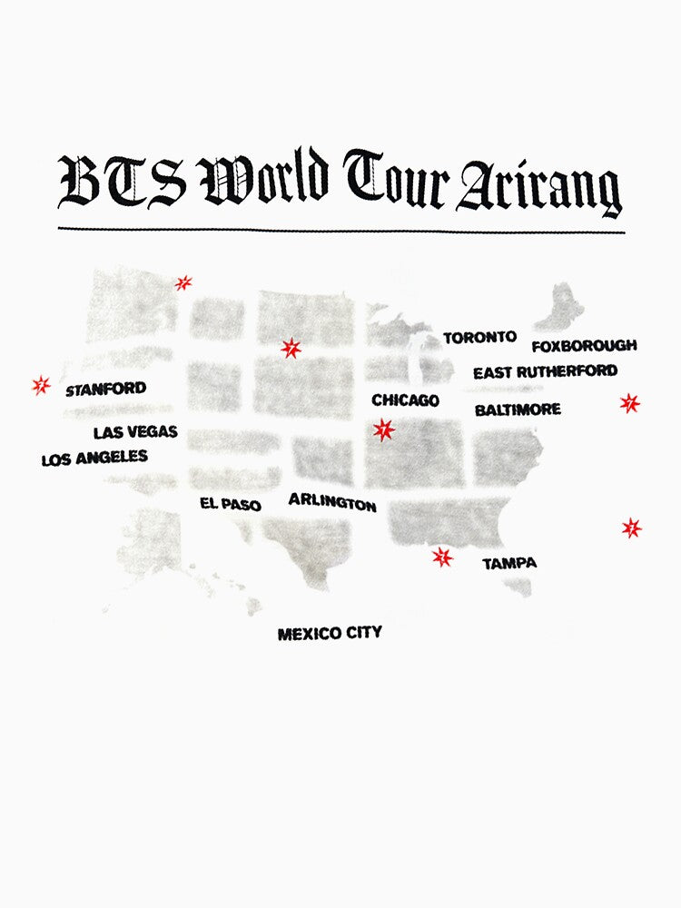 BTS Arirang World Tour North America Dates Graphic by moamaxshop