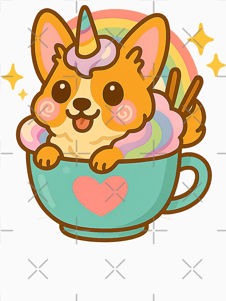 Cute Kawaii Corgi, Ramen Bowl Corgi, Kawaii Corgi by graphic-genie