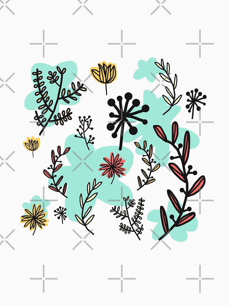 Flowers flower nature art minimalist design handmade pattern by Tropical Blood