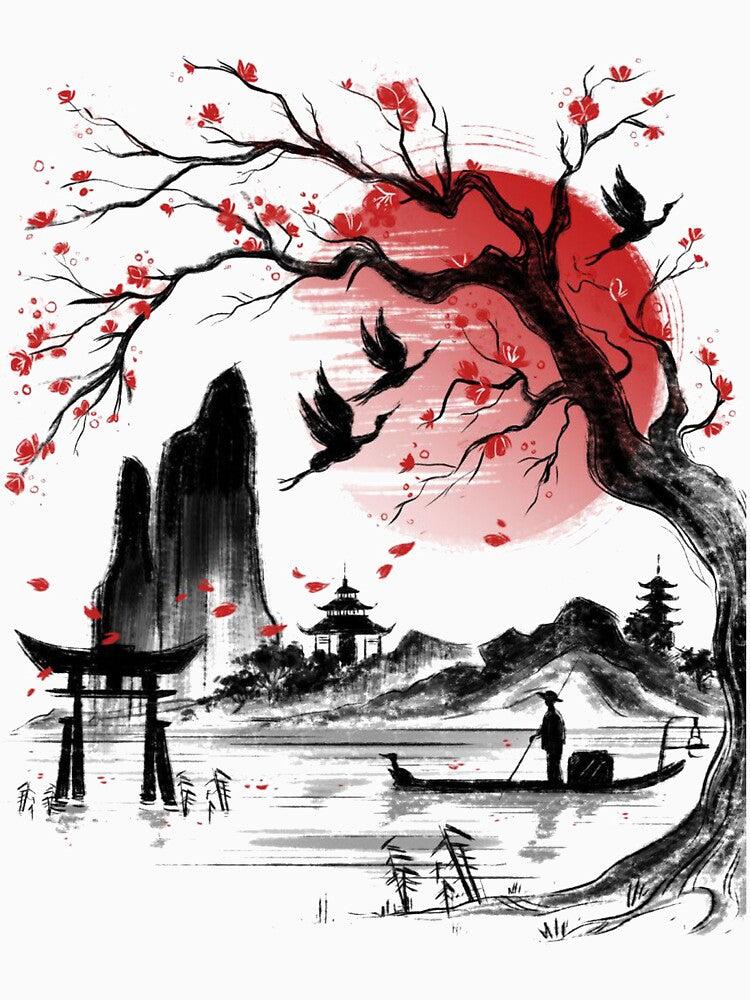 Sakura lake by MisoraA
