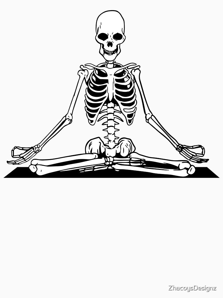 MEDITATING YOGA SKELETON by ZhacoysDesignz