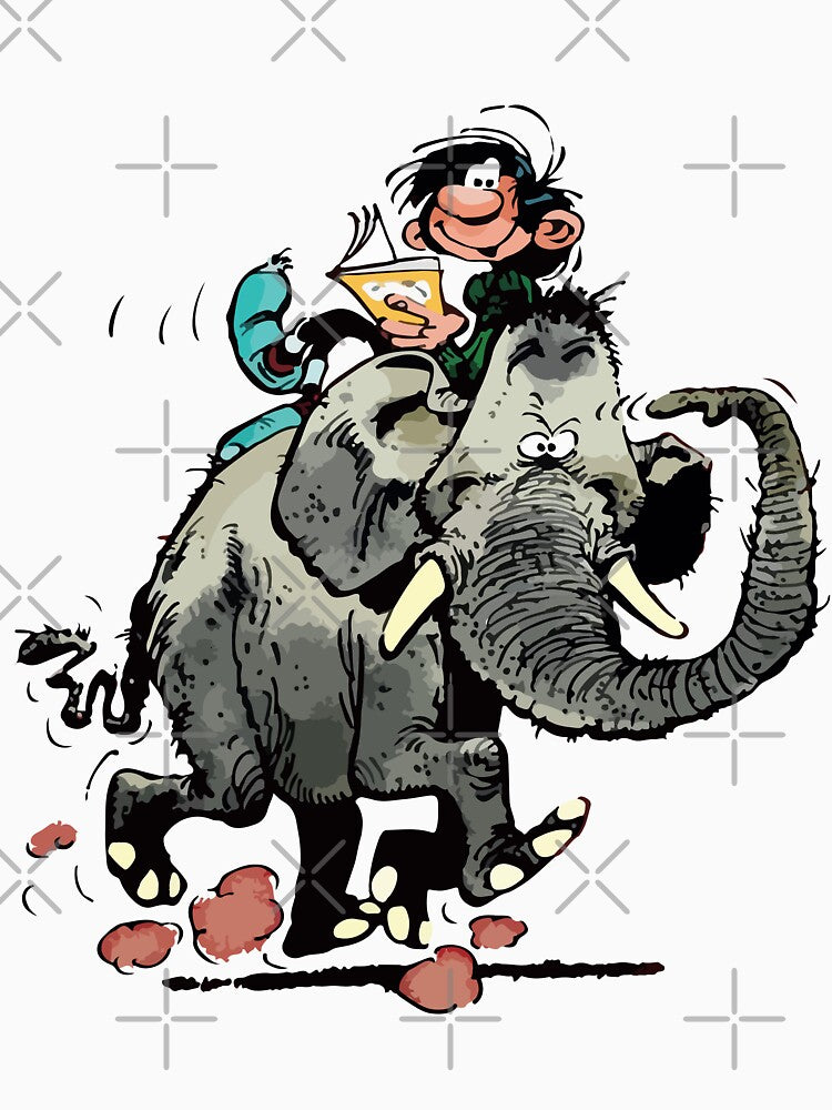 Gaston Goof on Elephant by CyberGirlz