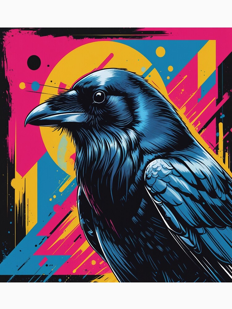 Crow In Pop Art One by Ayros Design
