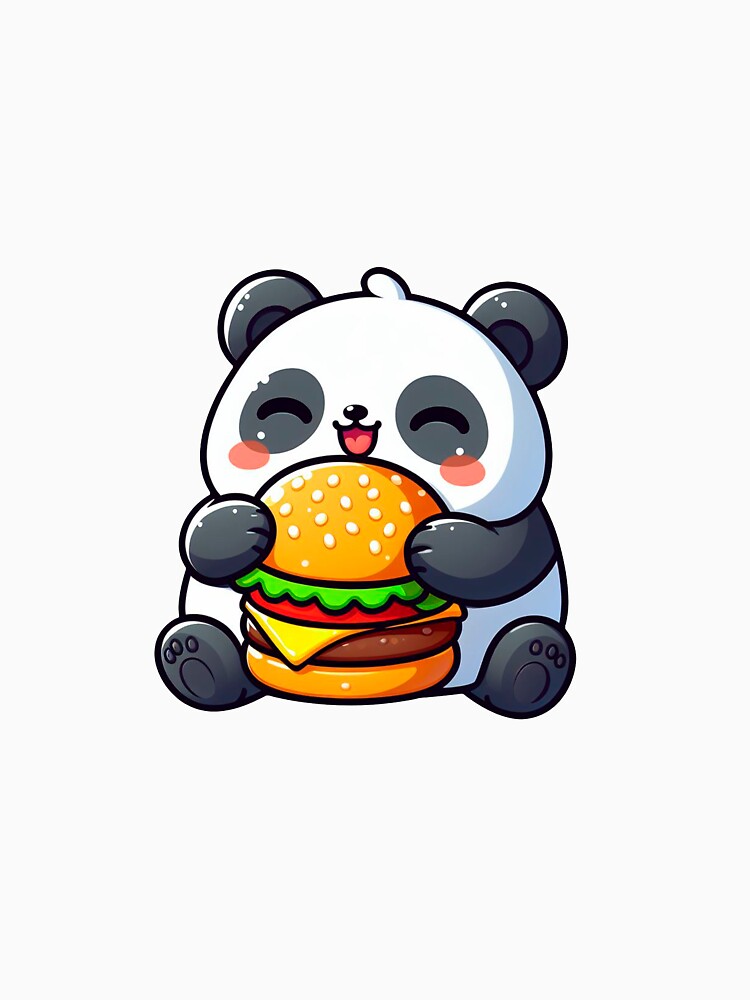 Panda eating Burger by tomamatear