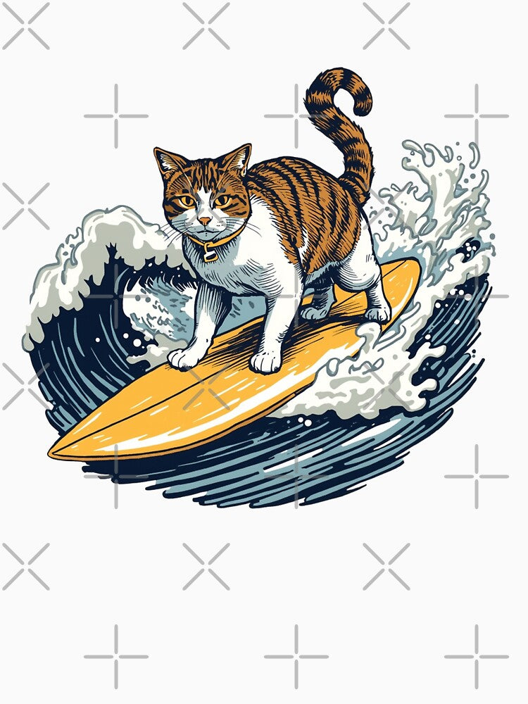 Vintage Surfing Cat by SOUFIANE1991