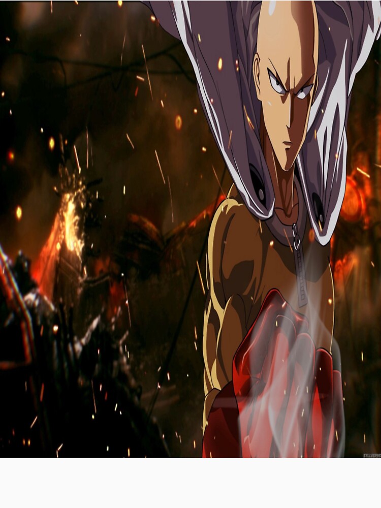 Anime Hero Punch – Fire Battle Aesthetic Power Art by SSVSTICKERS