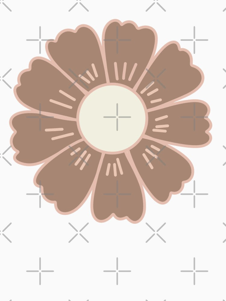 Mocha brown flower by Navitaloves