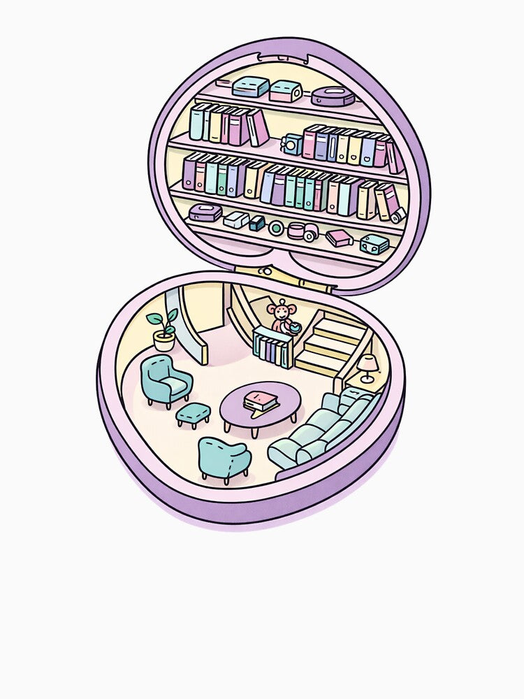 Compact Library Heart by krystalRomanart