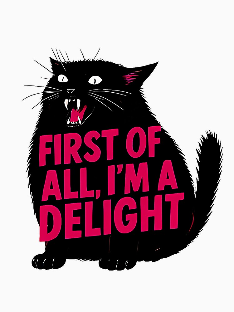 First of All I'm a Delight Roaring Black cat by ArleneRowe