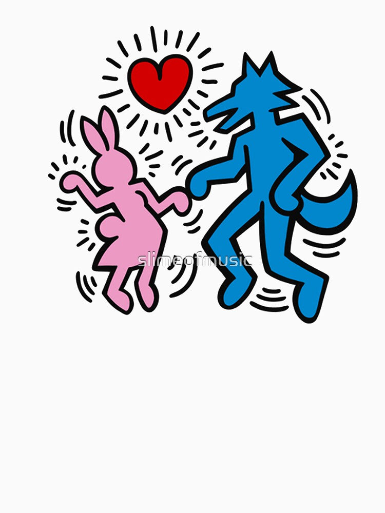 The couple of two cute animals in dancing cartoon by slimeofmusic