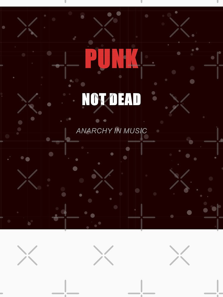 Punk's Not Dead Skull Art - Anarchy Punk Rock Wall Decor - Hardcore Rebellion Gift for Punk Music Fans by Camwal