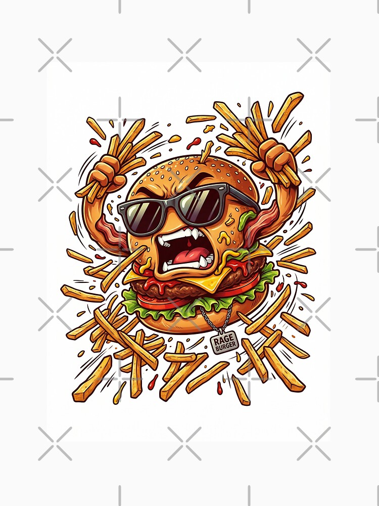 Burger Madness – Funny Fast Food Party Design by ArtisticVlad