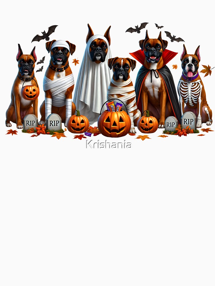 Funny Boxer Dog Halloween Dog Lover by Kimberley King Art King Art
