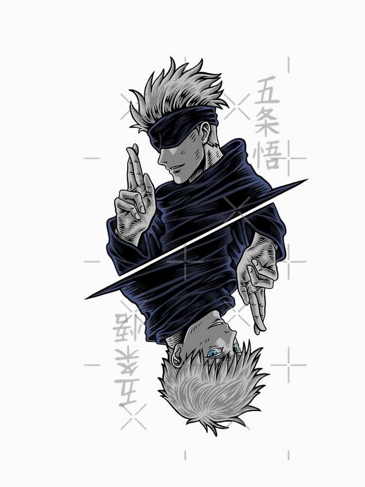 Gojo Satoru Black White Aesthetic by Snowdog-Art