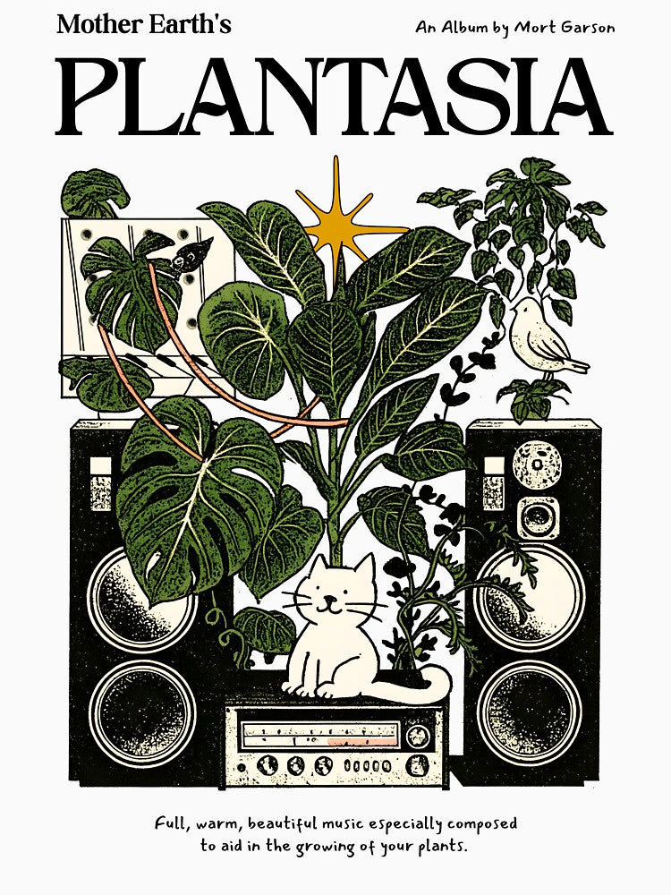Mort Garson Mother Earth's Plantasia Cat by moyjoystudio