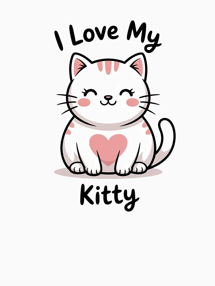I Love My Kitty Cute Cat Lover Gift by Cool-cat-art