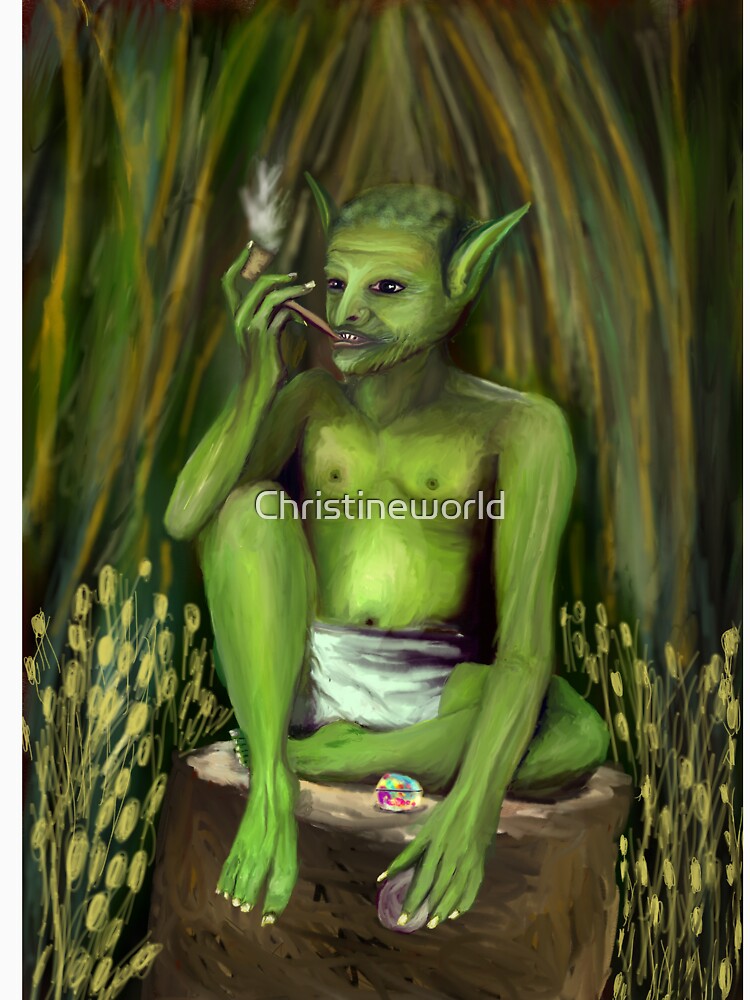 Goblin smoking a pipe by Christineworld