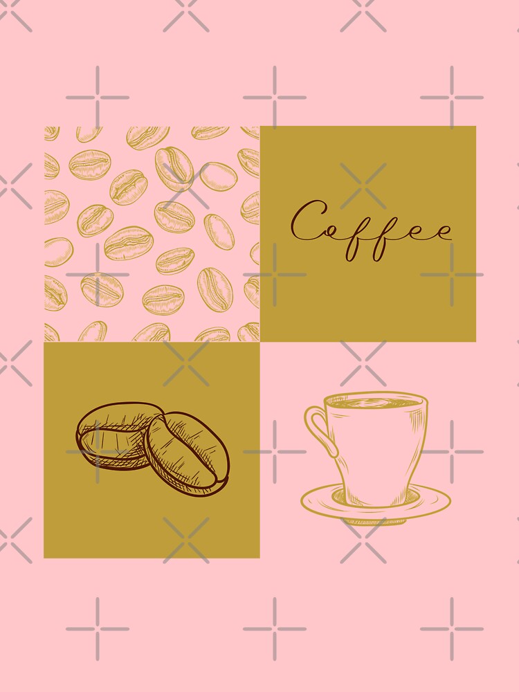 Coffee Grid Pattern by trendingatees