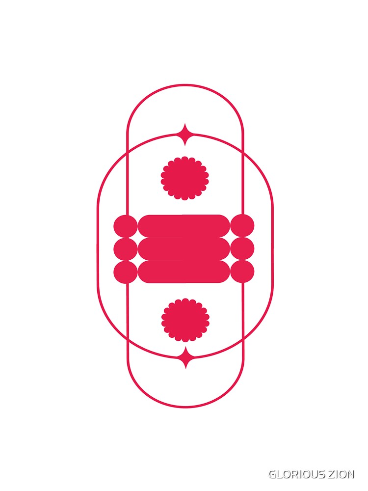 Modern vibrant abstract geometric design by ZION BLOOM
