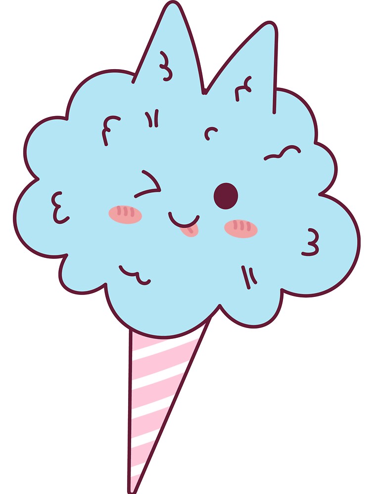 Cotton Candy Winking Mascot Cartoon by ArtStudioUA