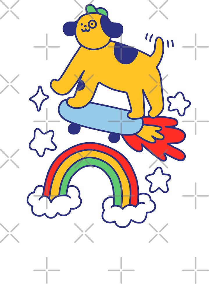 Dog Flying On A Skateboard by obinsun