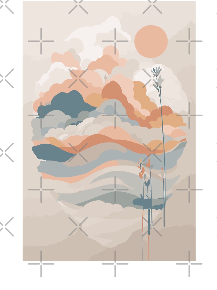 Pastel Boho Art Print, Neutral Bohemian Art by Kink Collective