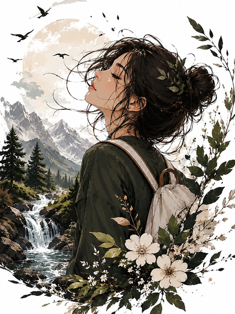 Nature Soul Girl | Aesthetic Forest Dream Artwork by Sticleg
