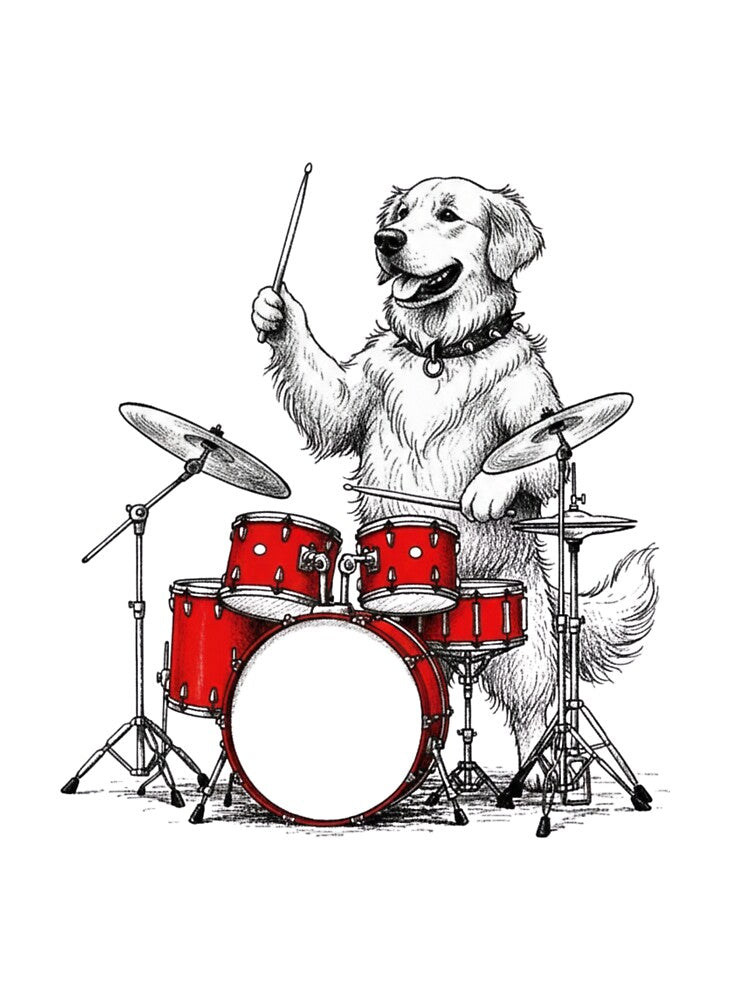 Drummer Dog by JirehsMacTrendy